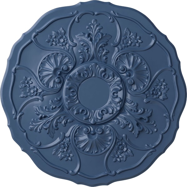 Ekena Millwork Cornelia Ceiling Medallion (Fits Canopies up to 4"), Hand-Painted Americana, 22 1/2"OD x 1 1/2"P CM22CNAMF - main